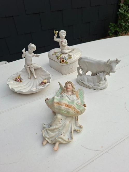 Keramiek l Porselein schaal - koe - engel, Antiek en Kunst, Antiek | Porselein, Ophalen
