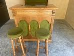 Vintage barmeubel, Ophalen, Gebruikt, Inclusief barstoelen