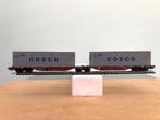 B-MODELS SNCB WAGON PORTE CONTENEURS Sggmrss HO, Envoi, Utilisé, Wagon