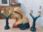 Madonna/maagd Maria en 2 kandelaars art Deco jaren 1920, Antiek en Kunst, Antiek | Religieuze voorwerpen, Ophalen