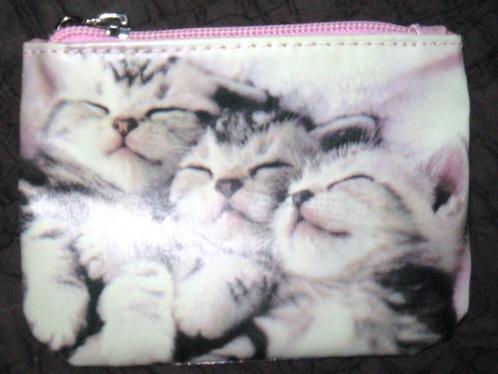 3 knuffelige kittens, Handtassen en Accessoires, Toilettassen, Nieuw, Roze, Ophalen of Verzenden