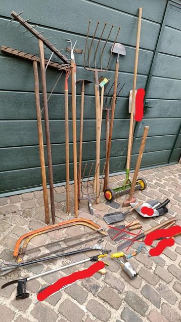 Diverse hand tuin gereedschappen vanaf 2 euro beschikbaar voor biedingen