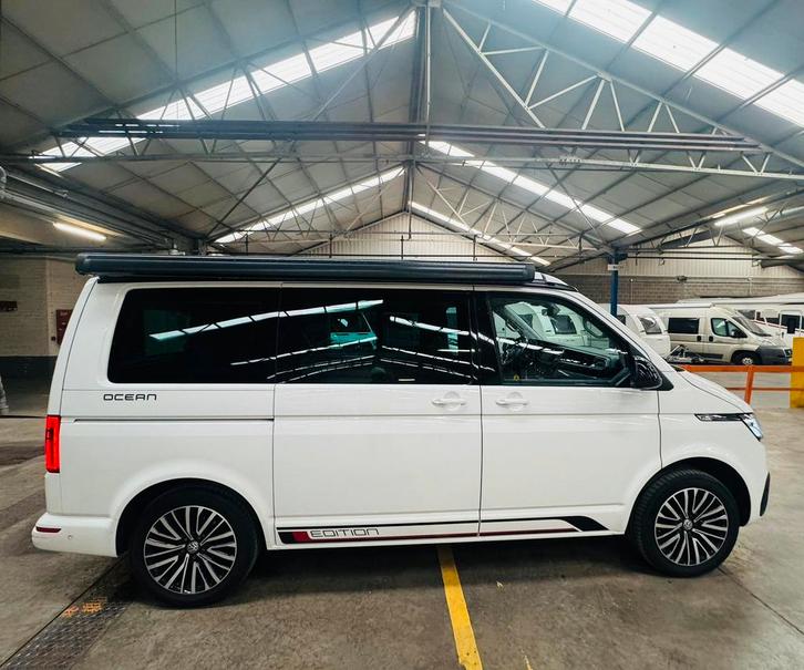 Volkswagen T6.1 California ocean bulli Edition versie 2020, Caravans en Kamperen, Mobilhomes, Bedrijf, Volkswagen, Automaat, Ophalen