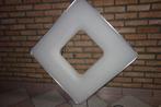 HOOGWAARDIGE RECHTHOEKIGE WAND OF PLAFONDLAMP 75 CM X 75 CM, Ophalen of Verzenden, Zo goed als nieuw, Metaal