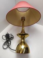 lampe de table vintage stylisée DEKNUDT laiton rétro, Utilisé, Enlèvement ou Envoi, Retro vintage space age, 50 à 75 cm