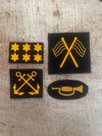 Lot 4 emblemen militair, Ophalen of Verzenden