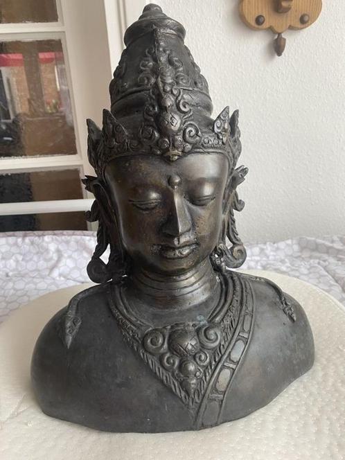 Buste unique de Devi Tara, déesse mère hindoue en bronze, Ta, Antiquités & Art, Antiquités | Bronze & Cuivre, Bronze, Enlèvement ou Envoi