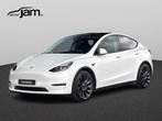 Tesla Model Y Long Range Dual Motor AWD, Auto's, Elektrische ramen, Stof, Gebruikt, Wit