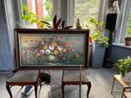 schilderij bloemen olieverf, Antiek en Kunst, Ophalen