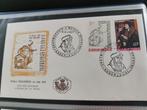 Belgie 1967 - FDC Erasmus en zijn tijd, Hans Holbein, nar, Met envelop, Ophalen of Verzenden, Gestempeld, 1e dag stempel