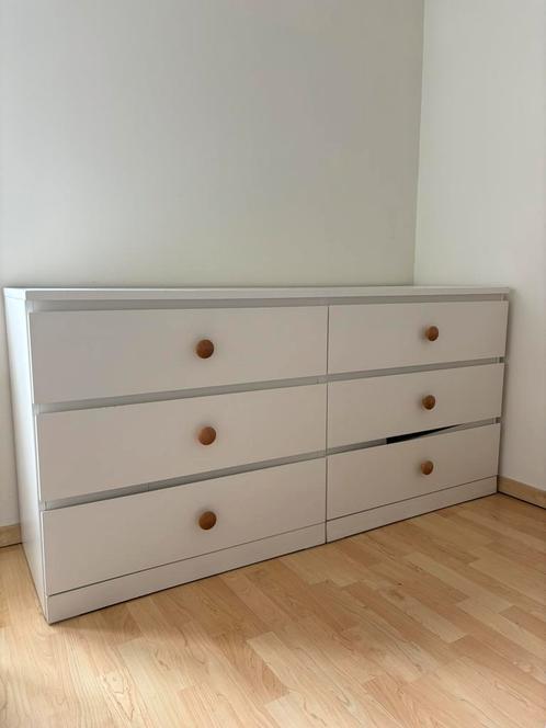 IKEA MALM ladekast - 6 lades - wit, Huis en Inrichting, Kasten | Ladekasten, Gebruikt, Ophalen