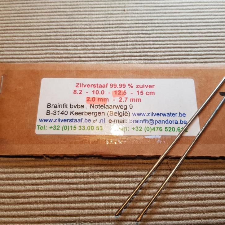 Zilverelektrodes 99.99% vr Colloidaal Zilverwater Generator, Dieren en Toebehoren, Overige Dieren-accessoires, Nieuw, Ophalen of Verzenden