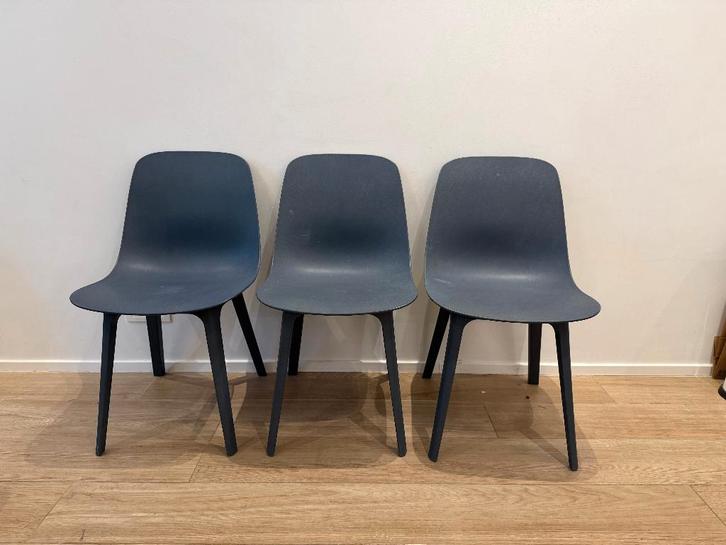 Chaises ODGER Bleu, Maison & Meubles, Chaises, Utilisé, Trois, Bleu, Enlèvement