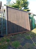 Garage poort in hout, Doe-het-zelf en Bouw, Ophalen, Gebruikt, Metaal, Garagedeur