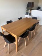 Vergrootbare eettafel (180/240*90) + 6 stoelen, Huis en Inrichting, Tafels | Eettafels, Ophalen, Zo goed als nieuw