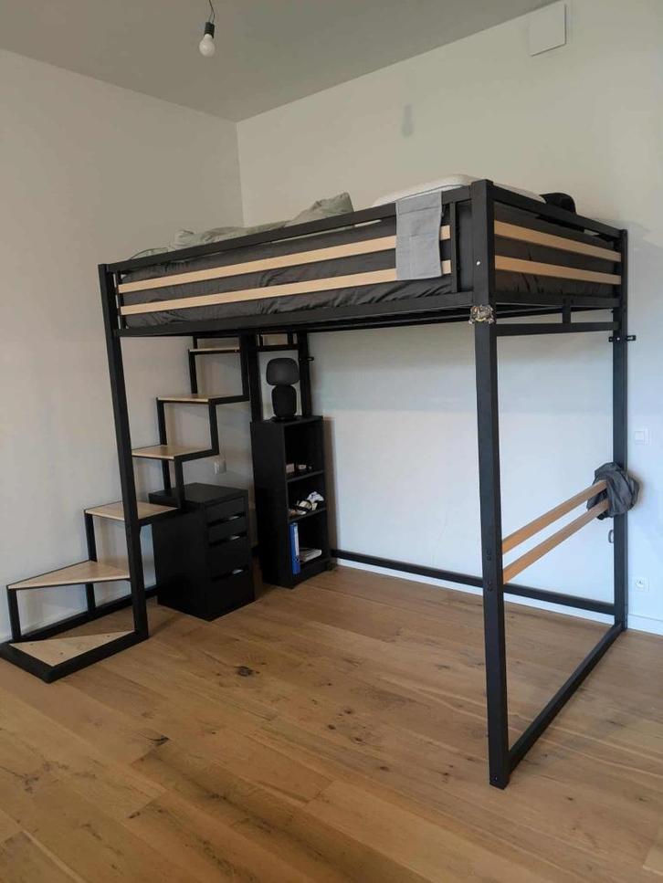 Hoogslaper tweepersoons, Huis en Inrichting, Slaapkamer | Stapelbedden en Hoogslapers, Nieuw, Hoogslaper, Tweepersoons, Ophalen