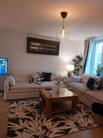 2 Canapés 3 places en lin blanc chiné, Huis en Inrichting, Zetels | Zetels, Ophalen, Zo goed als nieuw