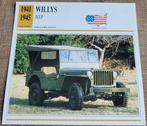 Jeep Willys (1941-1945): verzamelkaart, Collections, Objets militaires | Seconde Guerre mondiale, Enlèvement ou Envoi, Autres