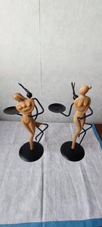 Statuettes/bougeoirs, 25 à 50 cm, Enlèvement, Utilisé, Bois