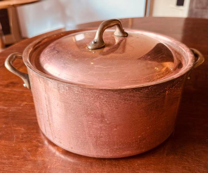 Vintage rode koperen pot, Antiek en Kunst, Antiek | Brons en Koper, Koper, Ophalen