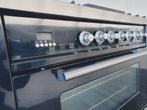 🍀Luxe Fornuis Boretti 90 cm hoogglans zwart 5 pits 1 oven, Elektronische apparatuur, 60 cm of meer, 5 kookzones of meer, Vrijstaand