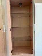 Stevige vitrinekast met 3 laden en een bijkast., Huis en Inrichting, Kasten | Vitrinekasten, Ophalen, Zo goed als nieuw