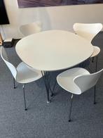 Tafel + stoelen, Huis en Inrichting, Tafels | Eettafels, Ophalen, Vierkant, Zo goed als nieuw, Modern
