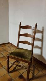 3 groene fluwelen stoelen, Huis en Inrichting, Ophalen