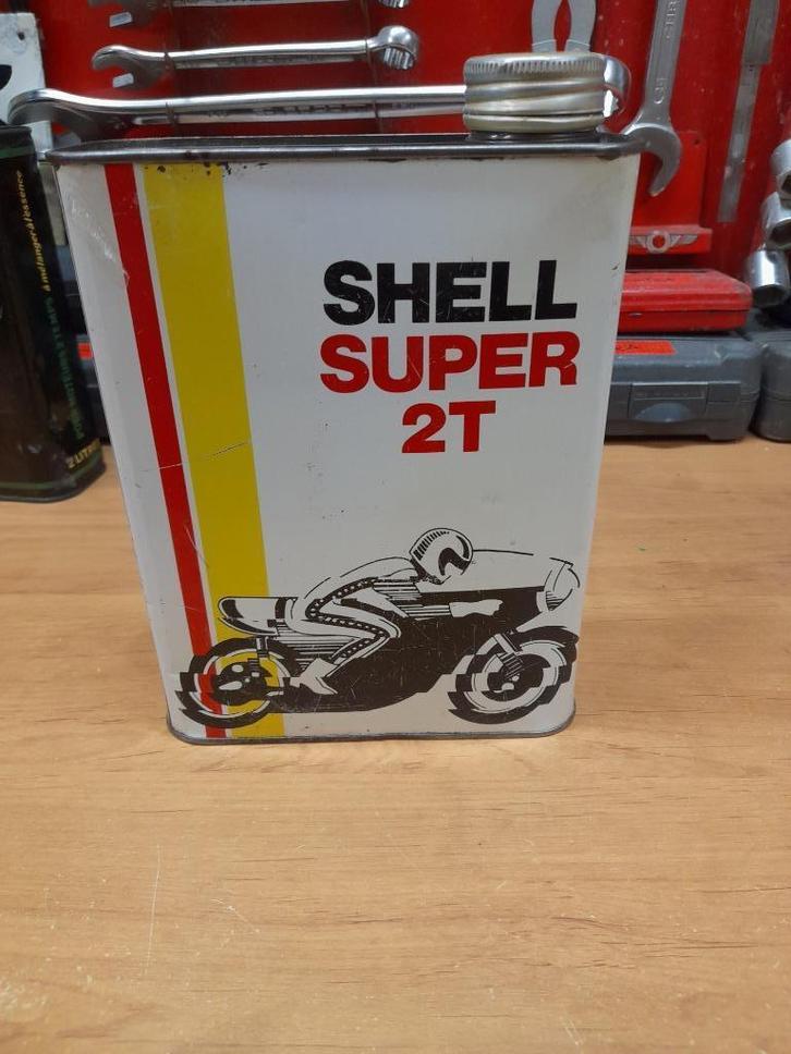 oude vacuümoliekan super shell 2t motorfiets 2-takt, Verzamelen, Merken en Reclamevoorwerpen, Gebruikt, Overige typen, Verzenden