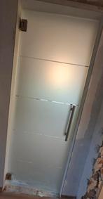 Glazen binnendeur zonder kozijn, Doe-het-zelf en Bouw, Ophalen, Gebruikt, Glas, Binnendeur