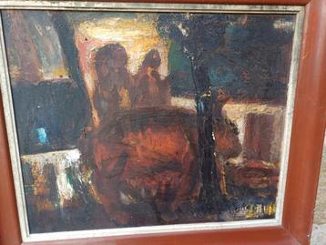 Olieverf schilderij oud werk beschikbaar voor biedingen
