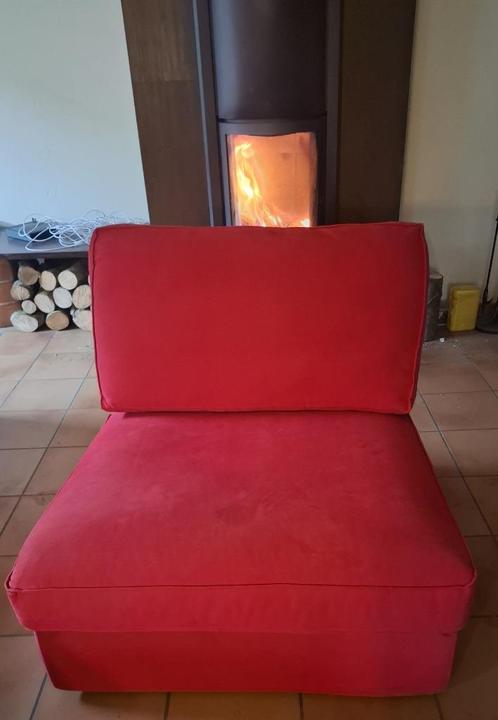Ikea Zetel Rood - Zacht, Comfortabel, Huis en Inrichting, Zetels | Zetels, Zo goed als nieuw, Rechte bank, Eenpersoons, Minder dan 150 cm