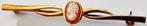 Broche barrette plaqué or avec camée véritable, Bijoux, Sacs & Beauté, Broches, Avec pierre précieuse, Autres matériaux, Utilisé