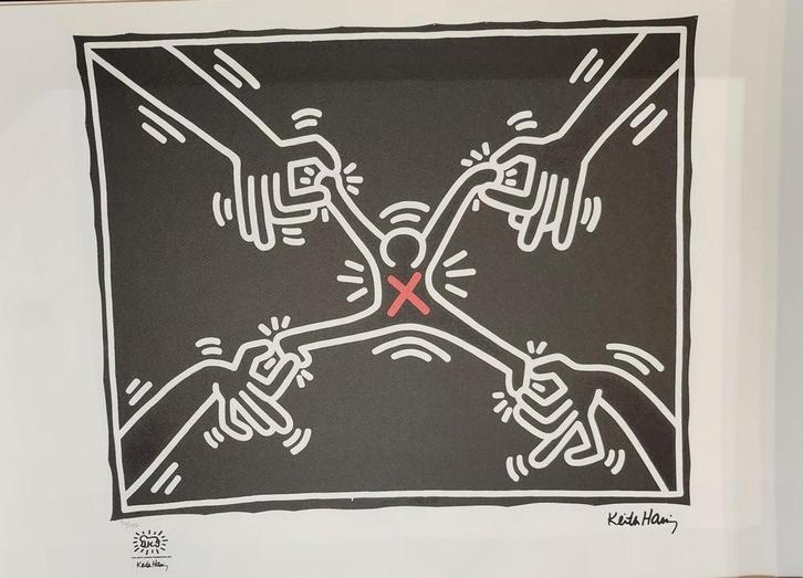 Keith Haring - Monsieur Crabe (Litho), Antiek en Kunst, Kunst | Etsen en Gravures, Ophalen of Verzenden