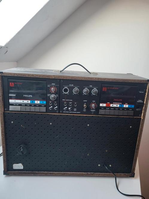 Vintage 1986 Dual Casette Recorder Amp Philips D6650 Studio, Muziek en Instrumenten, Versterkers | Bas en Gitaar, Gebruikt, Gitaar
