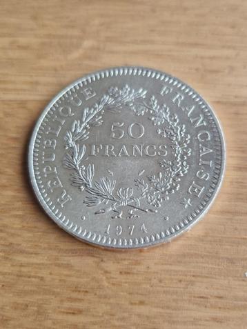 Pièce en argent - 50 francs - Hercule 1974 - France