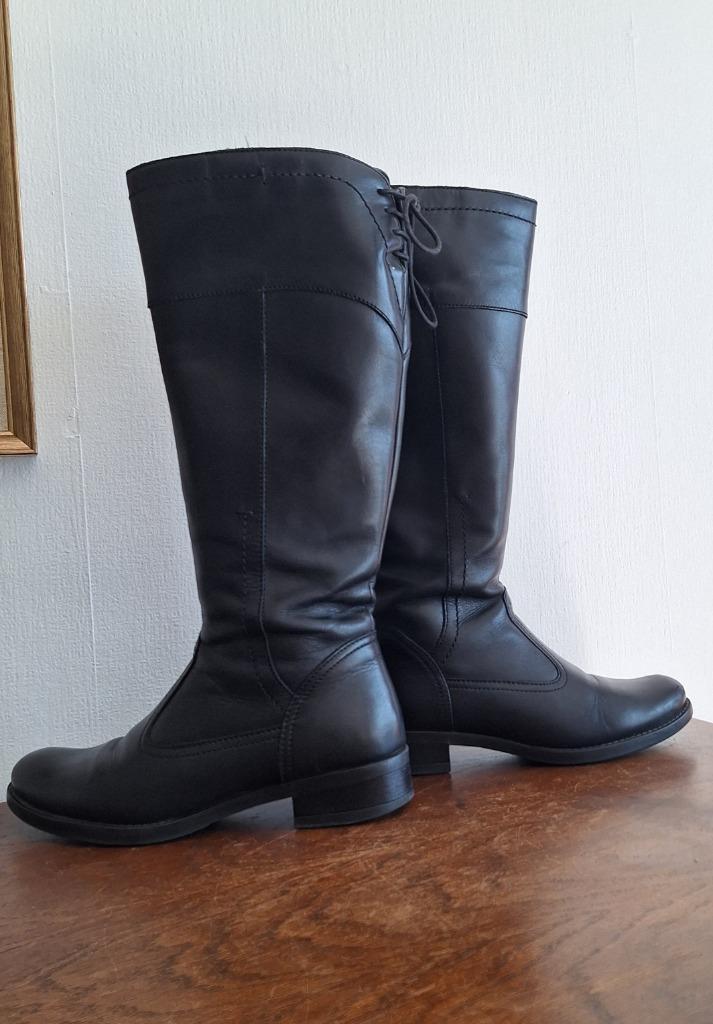 Echte leren laarzen, maat 37, Kleding | Dames, Schoenen, Gedragen, Zwart, Verzenden