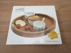NIEUW - Houten Serveerplank + Bakjes + Lepeltjes, Huis en Inrichting, Overige materialen, Nieuw, Ophalen of Verzenden, Schaal of Schalen