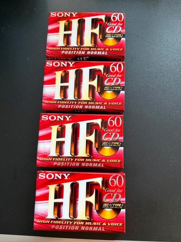 4x cassettebandjes SONY HF 60 position normal - nieuw beschikbaar voor biedingen