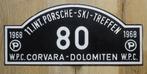 Plaque de rallye Porsche originale en métal Ski Treffen 1968, Collections, Enlèvement ou Envoi, Comme neuf, Voitures