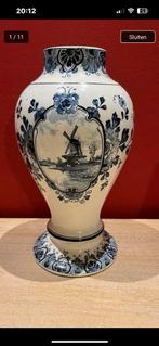 Delfst blauwe vaas hoogte 26 cm, Antiek en Kunst, Ophalen of Verzenden