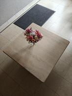 Salontafel Travertin 90x90x38, Ophalen, Gebruikt, 50 tot 100 cm, Vierkant