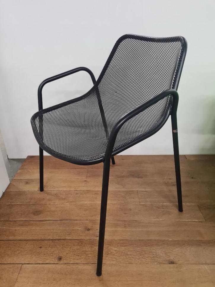 EMU tuinstoel, stoel Round met armleuning, zwart, Tuin en Terras, Tuinstoelen, Nieuw, Metaal, Stapelbaar, Ophalen