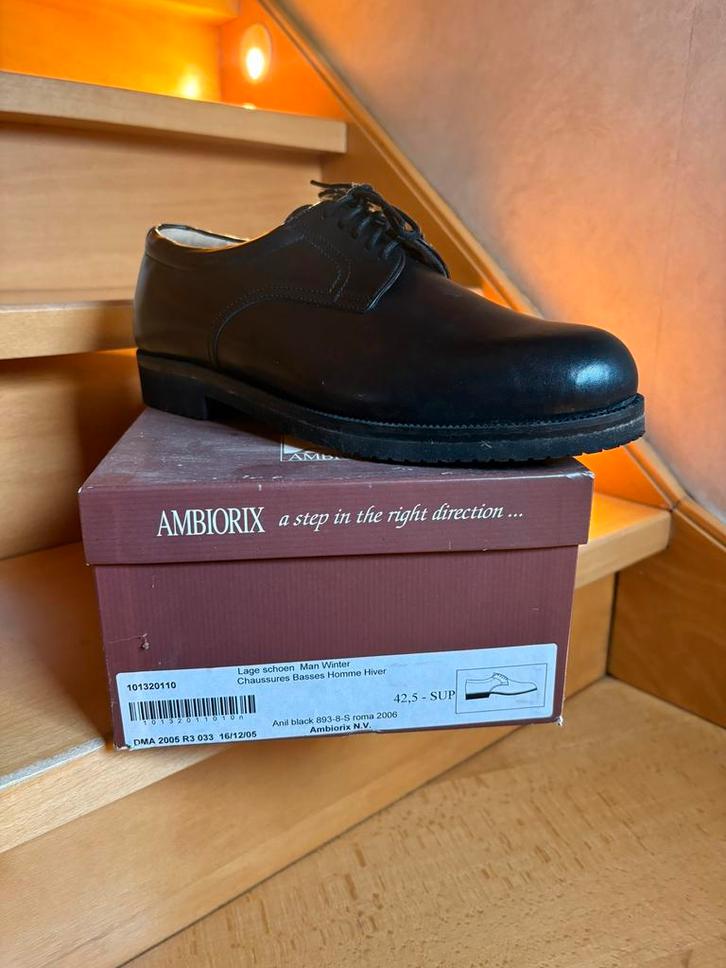 AMBIORIX zwarte leren schoenen, Kleding | Heren, Schoenen, Zo goed als nieuw, Ophalen