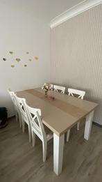 Eettafel met stoelen en salontafel, Huis en Inrichting, Tafels | Eettafels, Ophalen, Gebruikt