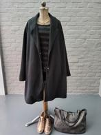 Lange zwarte mantel, Kleding | Dames, Promiss, Zwart, Maat 46/48 (XL) of groter, Ophalen of Verzenden