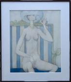 JEF VAN TUERENHOUT/ FIGURATIE / KLEUROFFSET / 48x41cm KADER, Ophalen of Verzenden