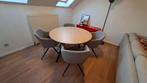 ronde eettafel met 4 stoelen, Huis en Inrichting, Tafels | Eettafels, Ophalen, Zo goed als nieuw