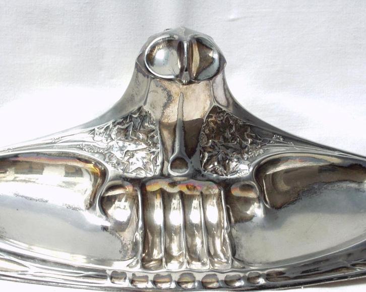 Art Nouveau tinnen inktpot - Kayser., Antiek en Kunst, Antiek | Kantoor en Zakelijk, Ophalen of Verzenden