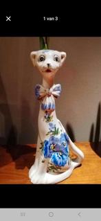 Vintage  hond in keramiek, vaas, Antiek en Kunst, Ophalen of Verzenden